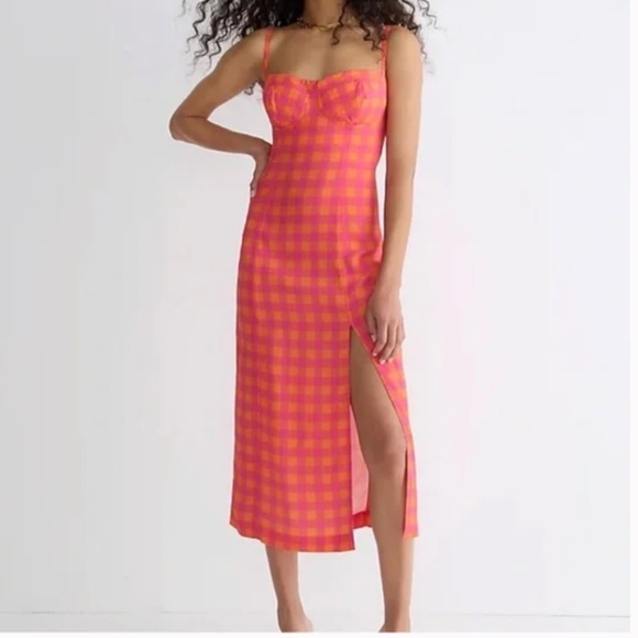 J. Crew Collection Invite Dress in Gingham Size 8 - Picture 1 of 16